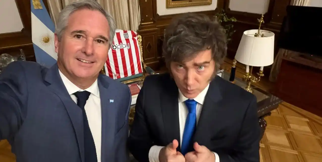 El canciller Quirno junto al presidente Milei.