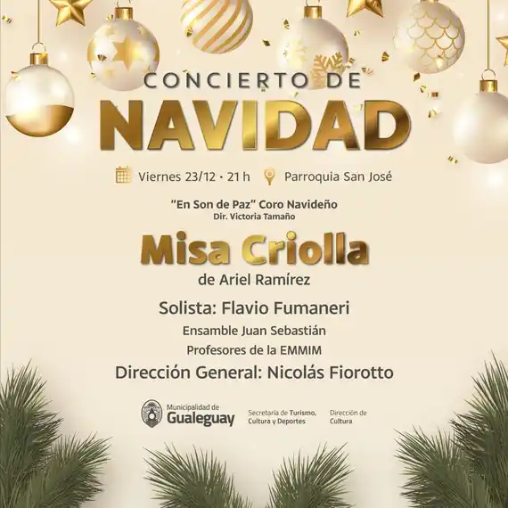 Se realizará un Concierto de Navidad