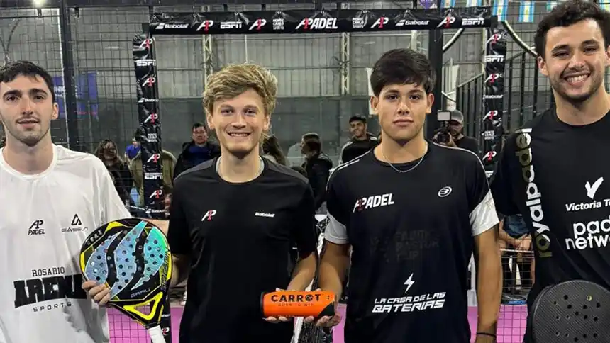 Francisco Maier (tercero de izquierda a derecha) campeón en Buenos Aires