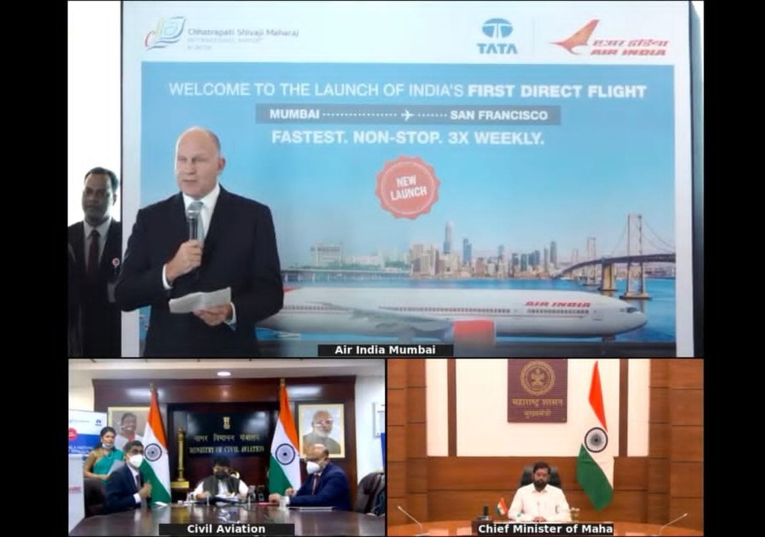 Air India inauguró sus vuelos entre Mumbai y San Francisco