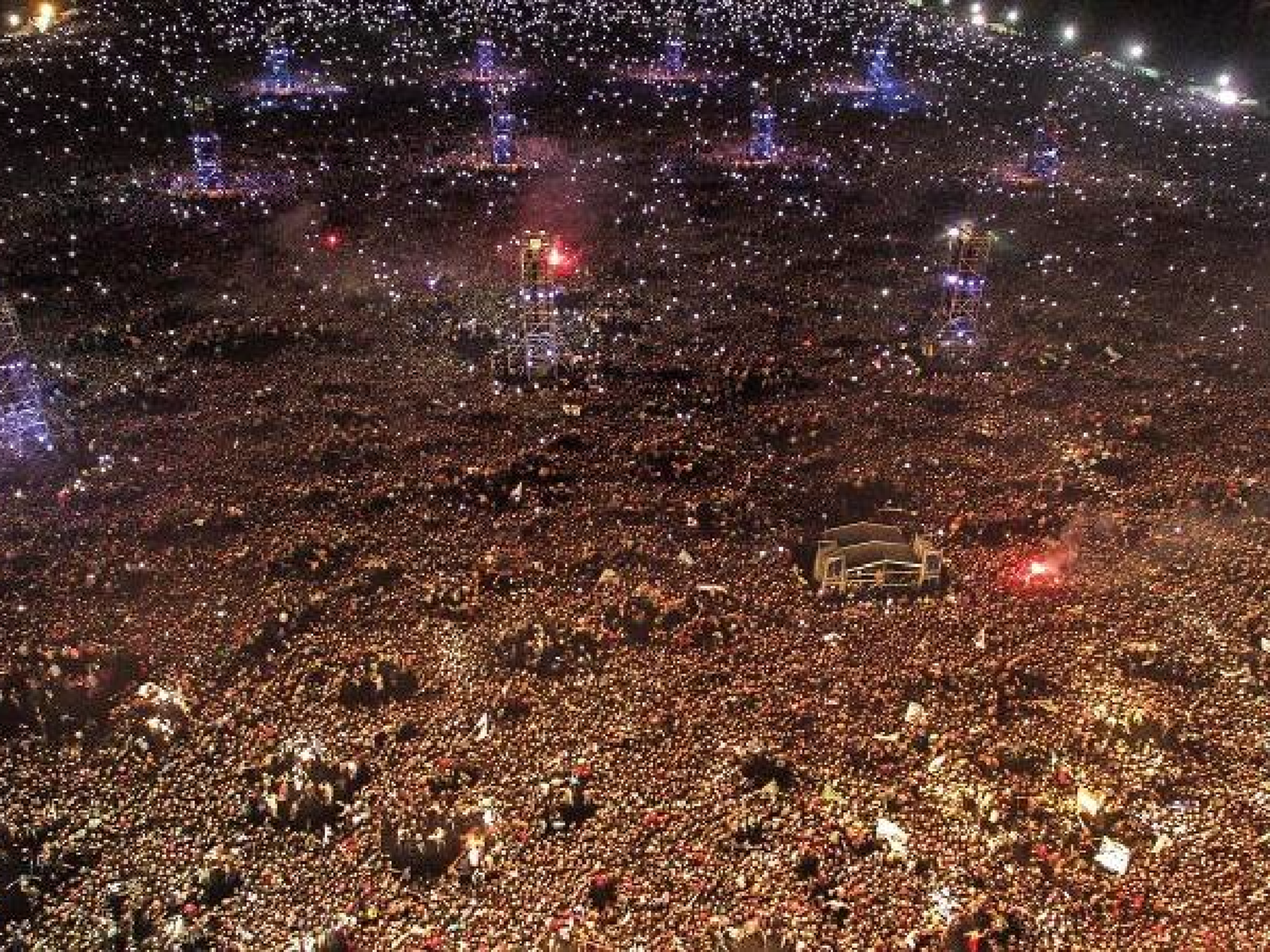 Impresionantes videos: así ingresaban más de 300 mil personas a ver al Indio