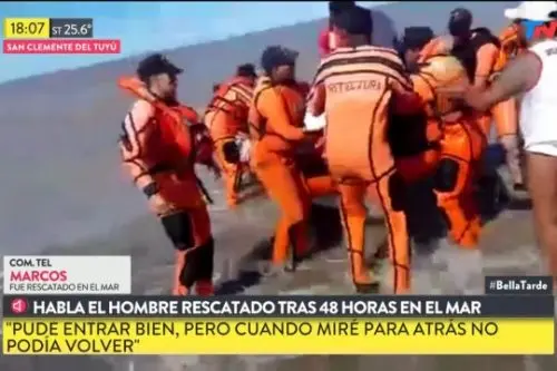 Rescatan a un hombre que estuvo dos días desaparecido en el mar