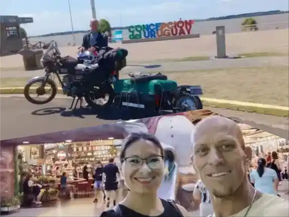 "Viajeros sin destino": Una pareja en "modo aventura" salió desde Provincia a recorrer Latinoamérica en moto
