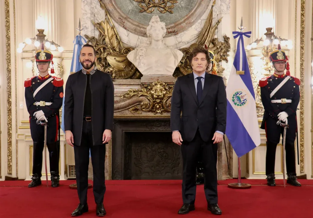 Milei y Bukele, reunidos en Casa Rosada