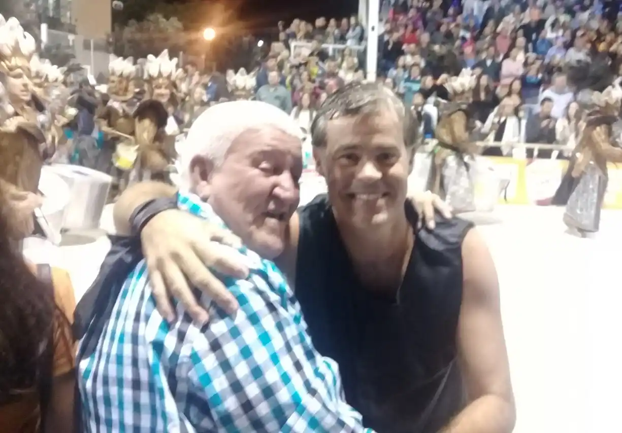 El intendente Piaggio y un emotivo abrazo con Ojito Giménez