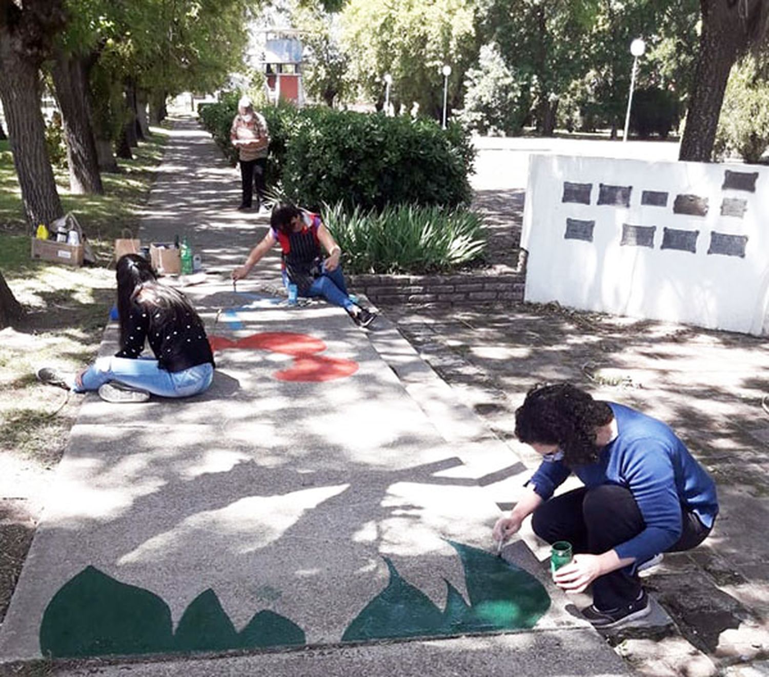 Pintura en la plaza