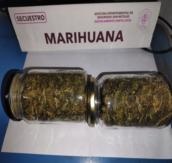 Santa Lucía: detienen a un joven con 78 gramos de marihuana