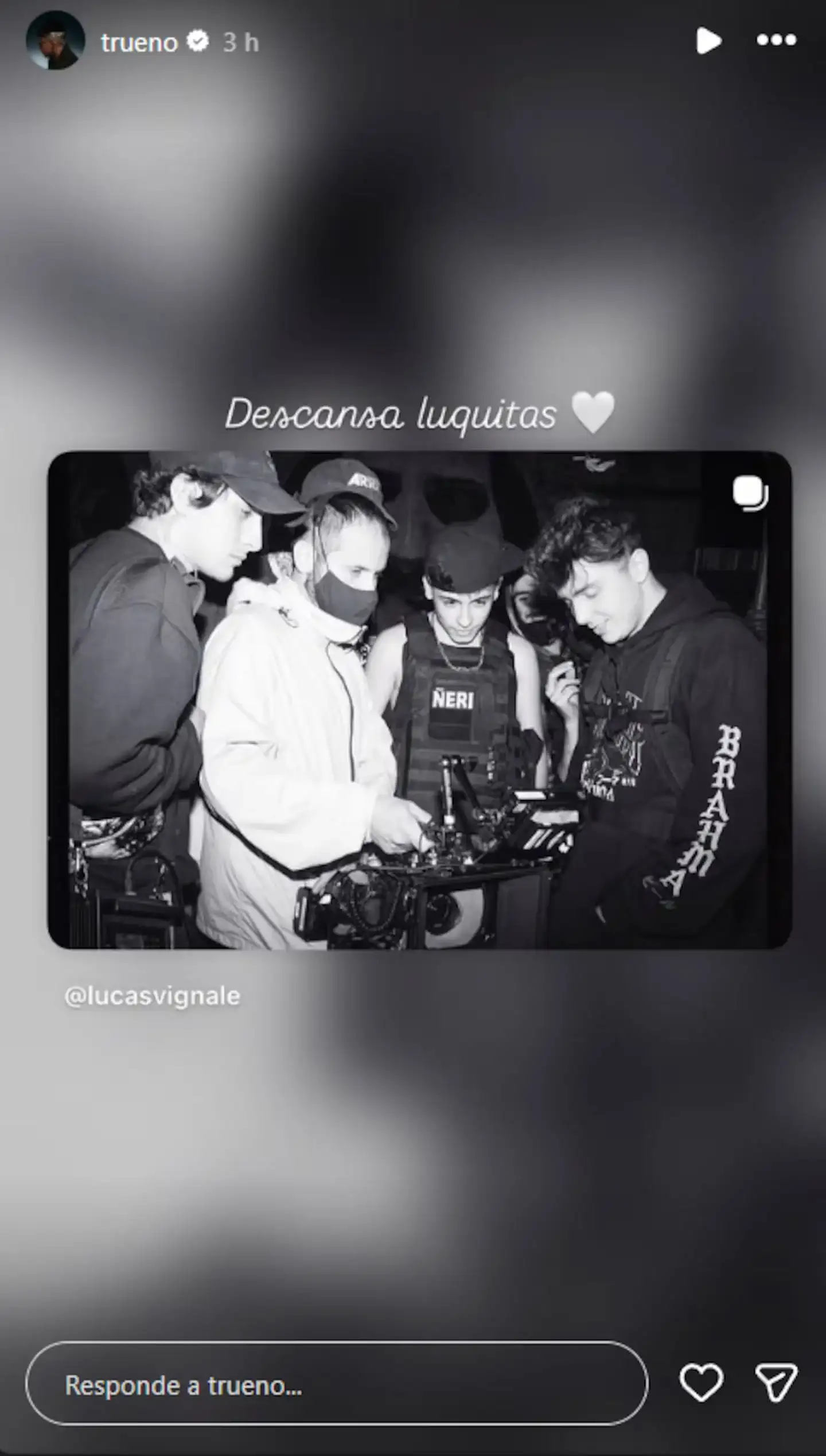 Bizarrap, Nicki Nicole y Trueno despidieron a Lucas Vignale, - 4
