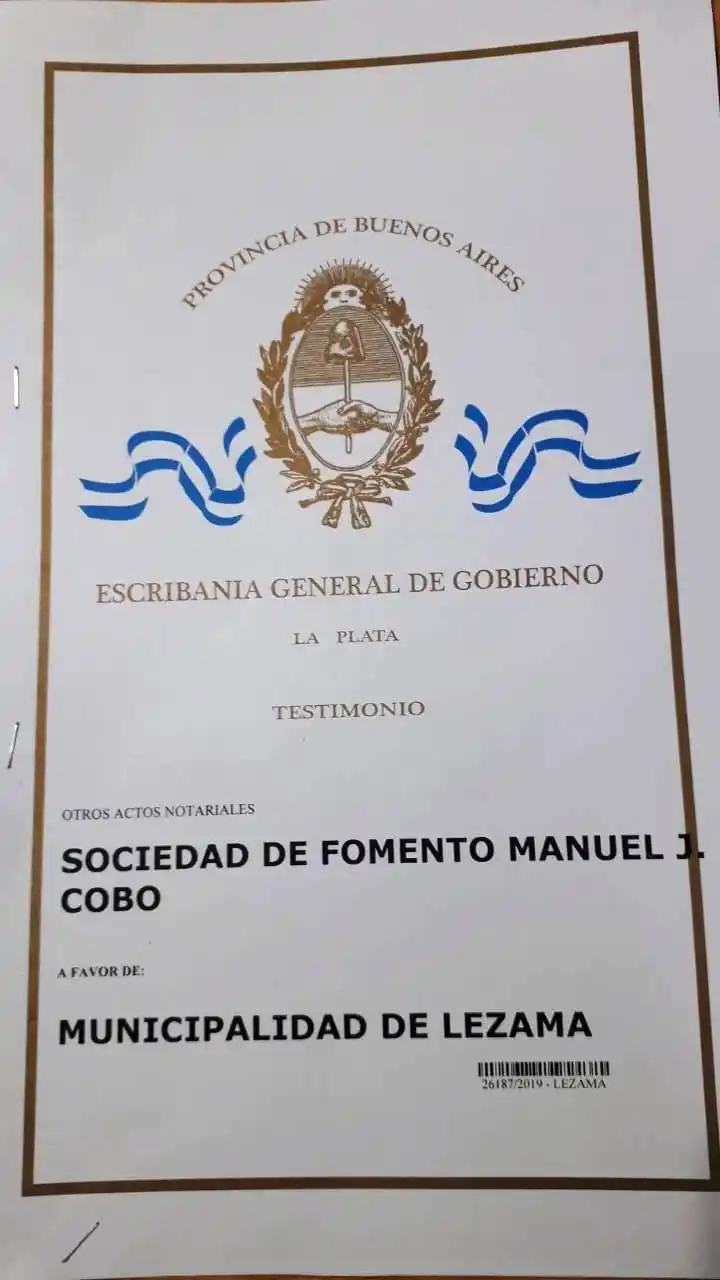 Escritura “en mano”: el municipio de Lezama obtuvo el título de propiedad del complejo cultural y la biblioteca