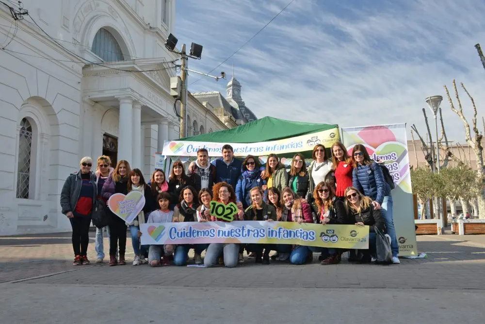 Intervención urbana en la semana de la niñez en Olavarría