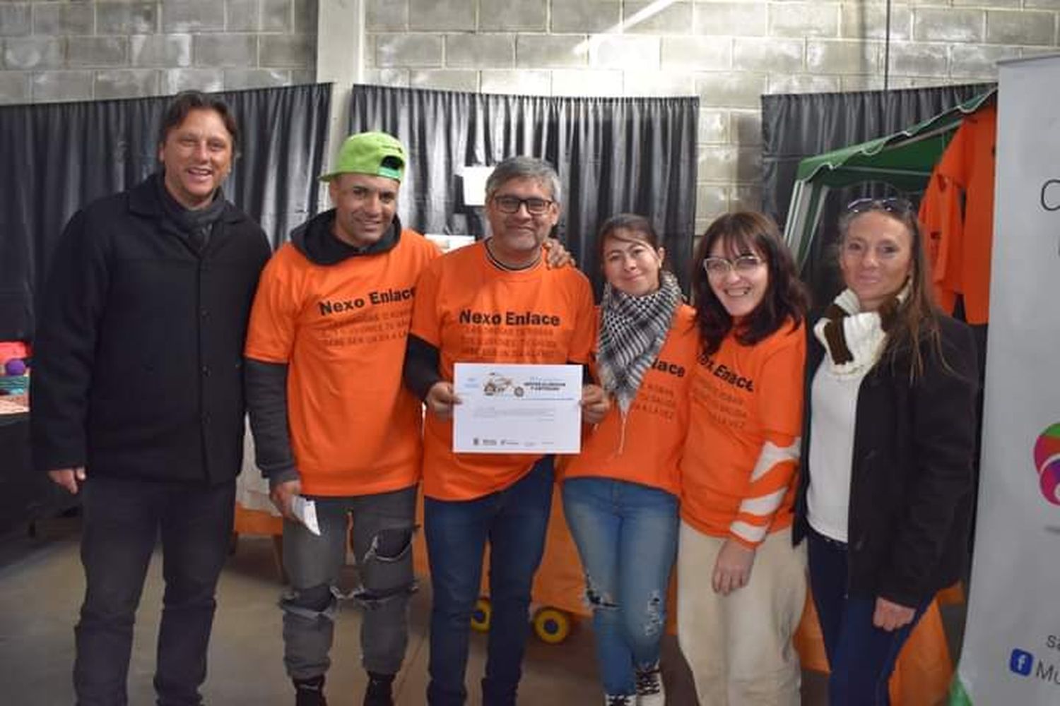 Diego Escobares e integrantes de Nexo Enlace realizaron prevención en el encuentro de motocicletas que se realizó en Frontera días atrás