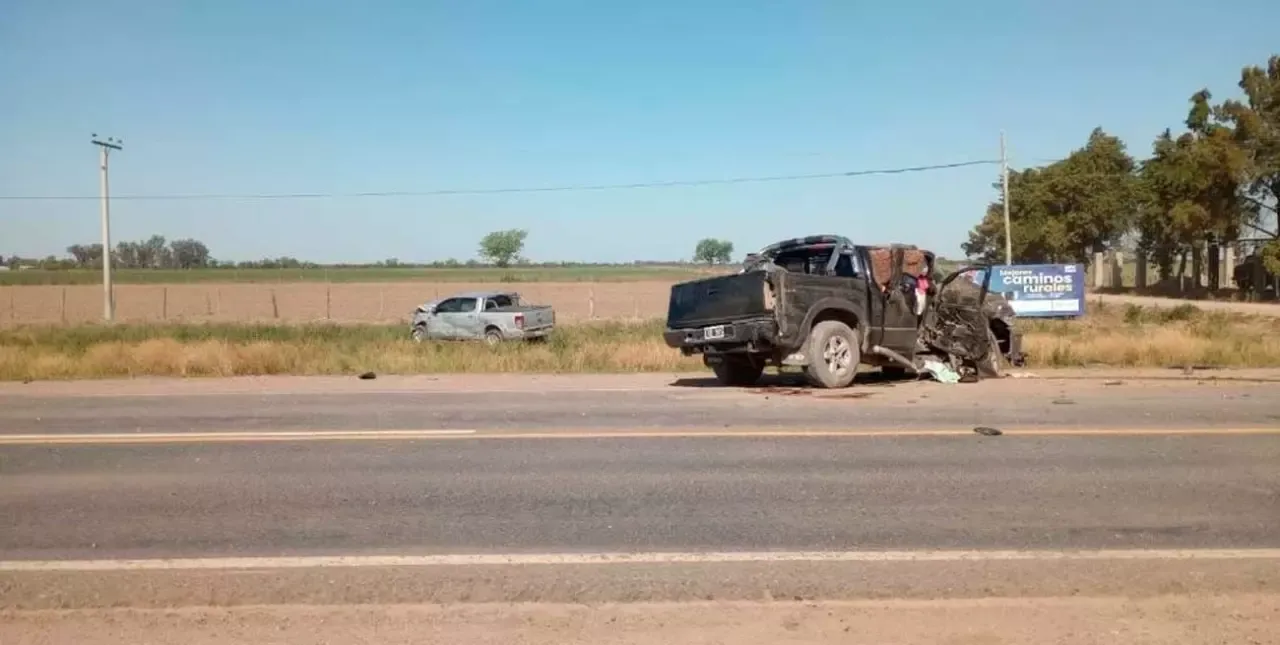 Cuatro heridos graves tras un choque de camionetas en el noroeste santafesino