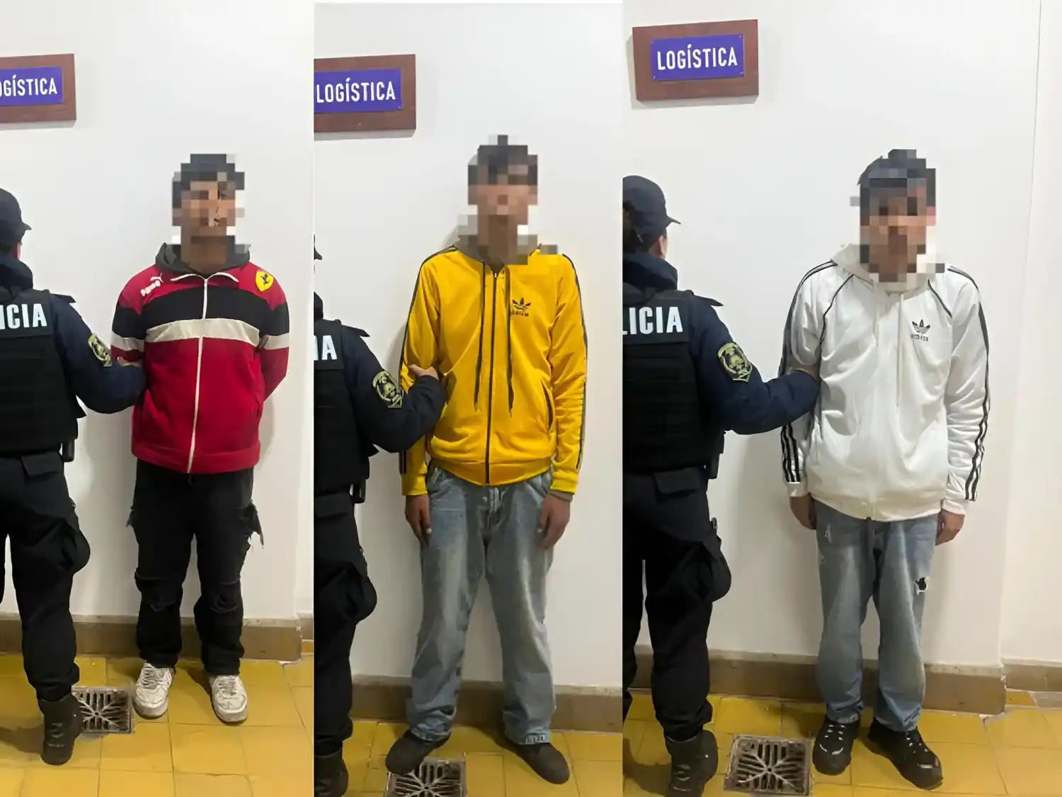 Los mayores de edad fueron trasladados al sector de calabozos.