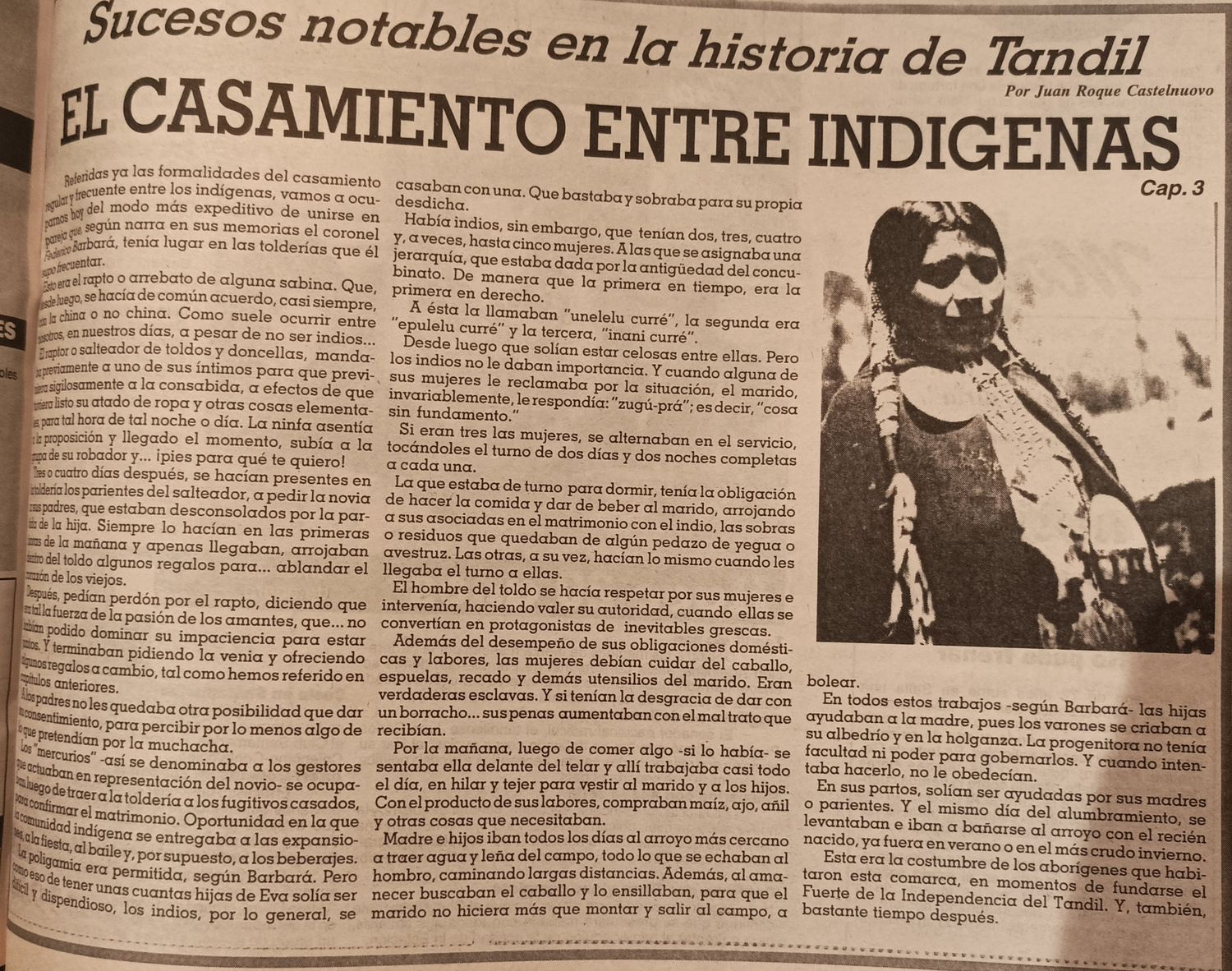 El casamiento entre indígenas -  Cap. 3