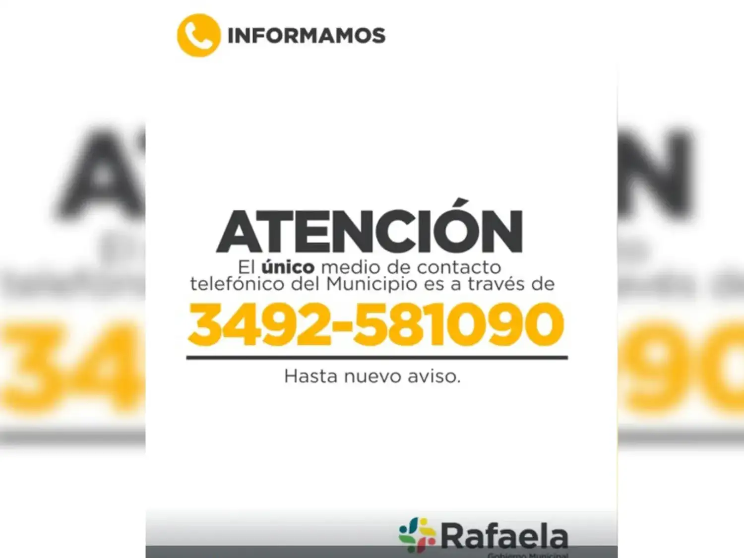 Rafaela: el Municipio informó cuál es su único número telefónico de contacto