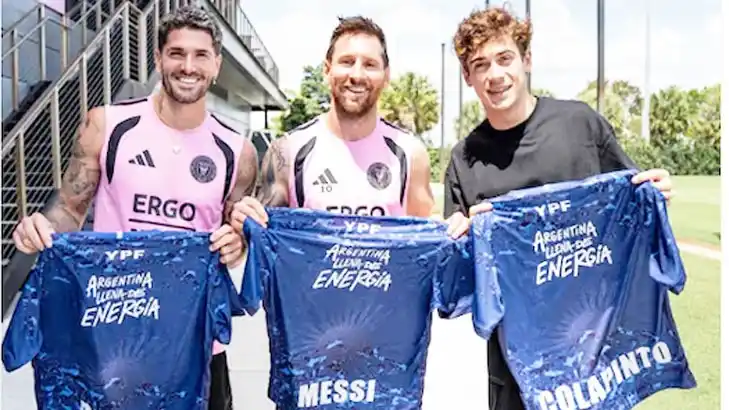 Franco Colapinto cumplió su sueño y conoció a Lionel Messi en Miami antes del Gran Premio de Fórmula 1