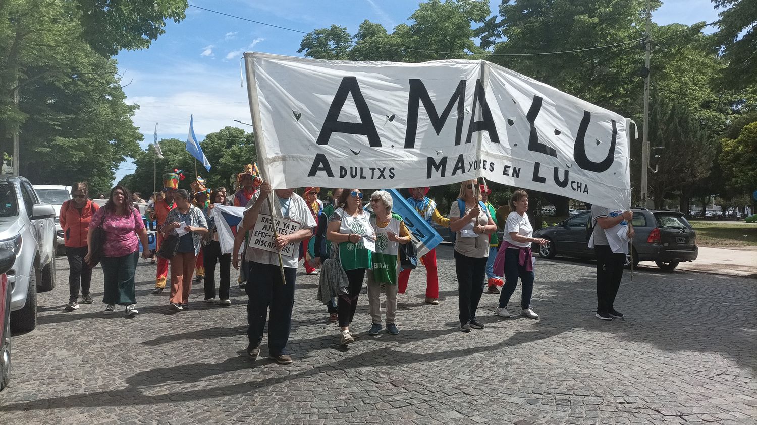 Jubilados marcharon desde Colón hasta el centro.