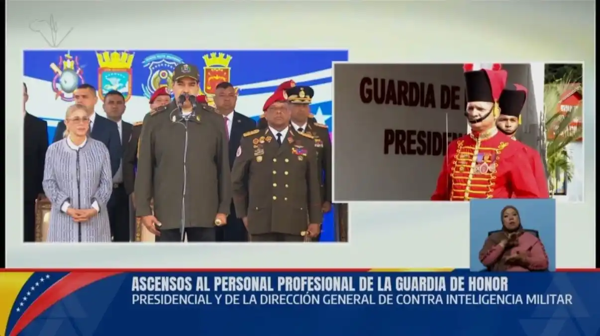 Maduro «echó flores» a la Guardia de Honor y la Dgcim: «Tenemos unas fuerzas militares eminentemente patrióticas»