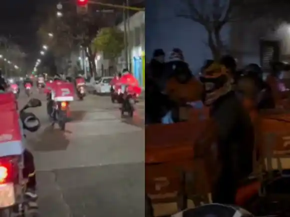 Le robaron la moto a un repartidor, sus compañeros fueron en caravana a buscarla y la recuperaron