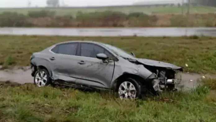 Una familia que iba con su beba al Garrahan despistó en la Ruta 14