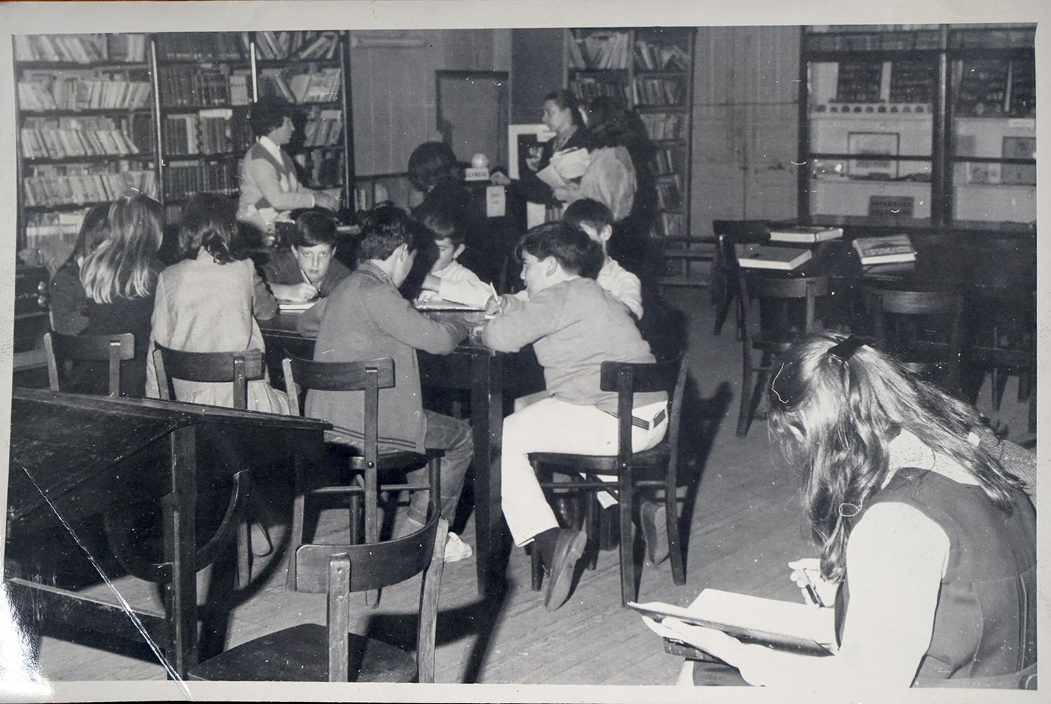 Una tarde de Biblioteca. En la vieja sede de calle 62 y 55