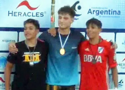 Jeremías Taien Torales en el podio