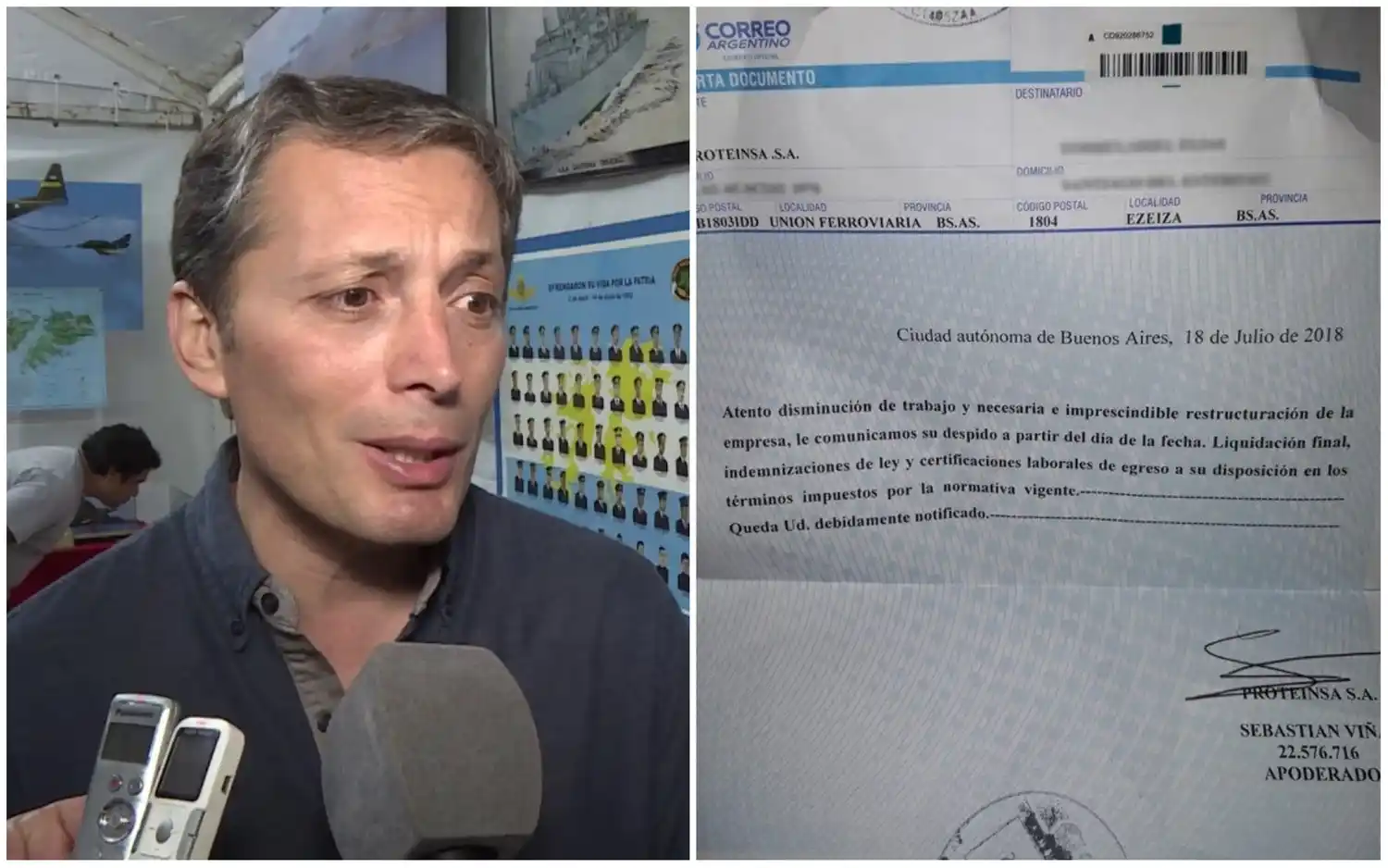 Gray denunció más despidos de Cresta Roja en  Esteban Echeverría: "Es una enorme tristeza"