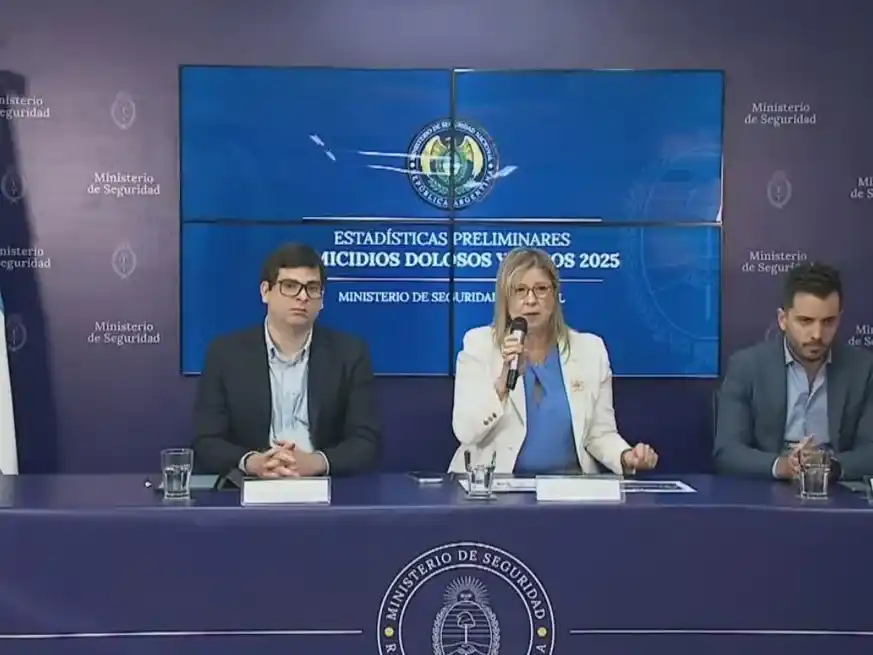 La ministra de Seguridad de la nación brindó una conferencia este jueves. Foto: Gentileza