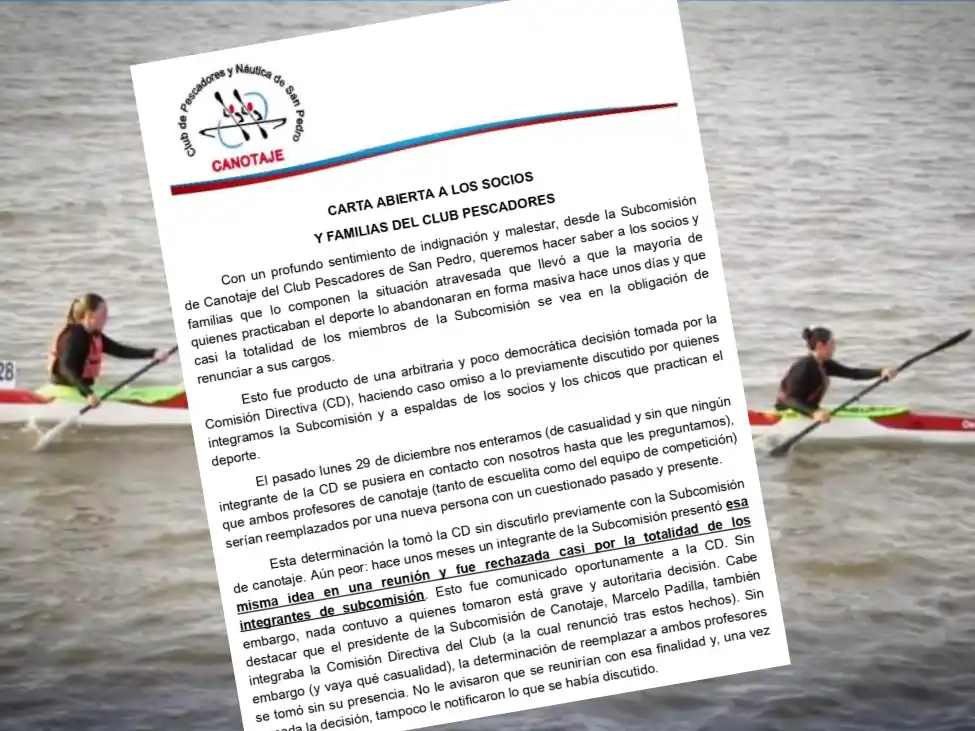 El canotaje de Pescadores y Náutica atraviesa una profunda crisis por la polémica decisión de un nuevo entrenador .