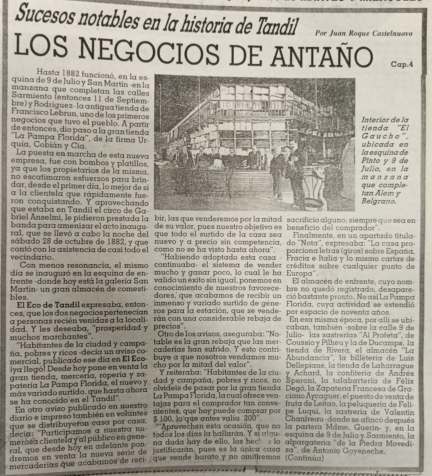 Los negocios de antaño    - Cap. 4