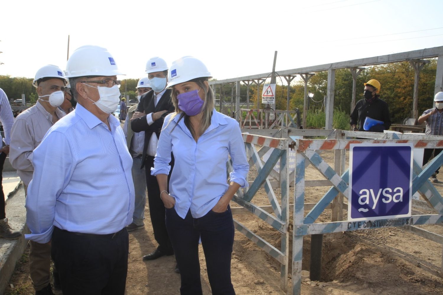 Ituzaingó: Malena Galmarini recorrió la Estación de Bombeo Cloacal con Descalzo y firmó convenio para nuevas obras