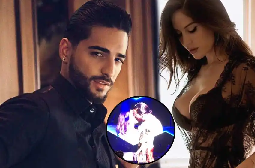 Maluma y su novia: besos apasionados y declaración de amor en pleno show