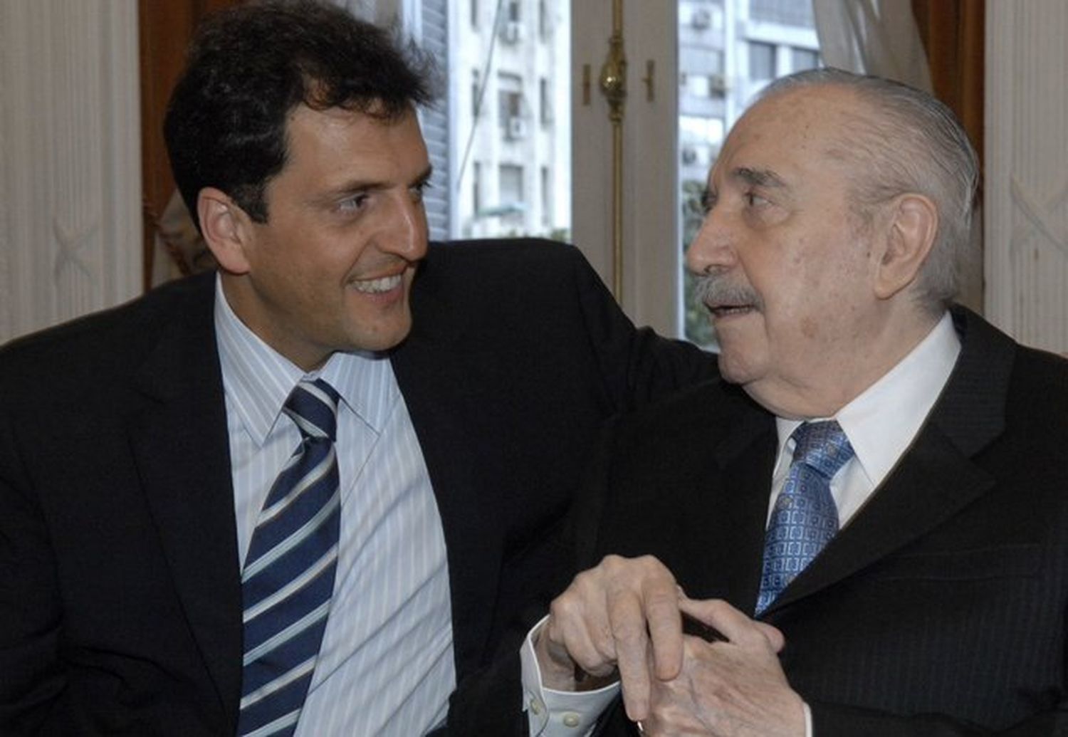Sergio Massa junto a Raúl Alfonsín