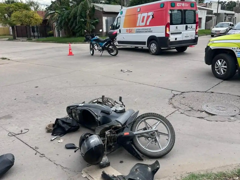 La motocicleta Guerrero Trip 110 era conducida por Elena, de 62 años. Foto: BVVT