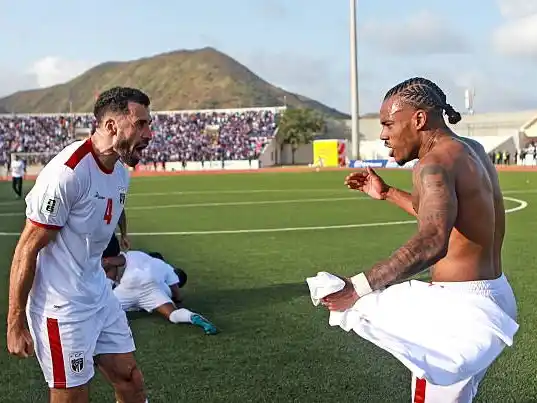 El festejo de los jugadores de Cabo Verde.