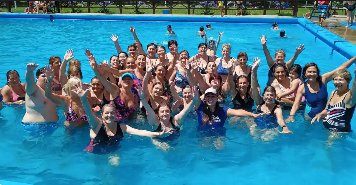 Aquagym. En el natatorio de Lobería