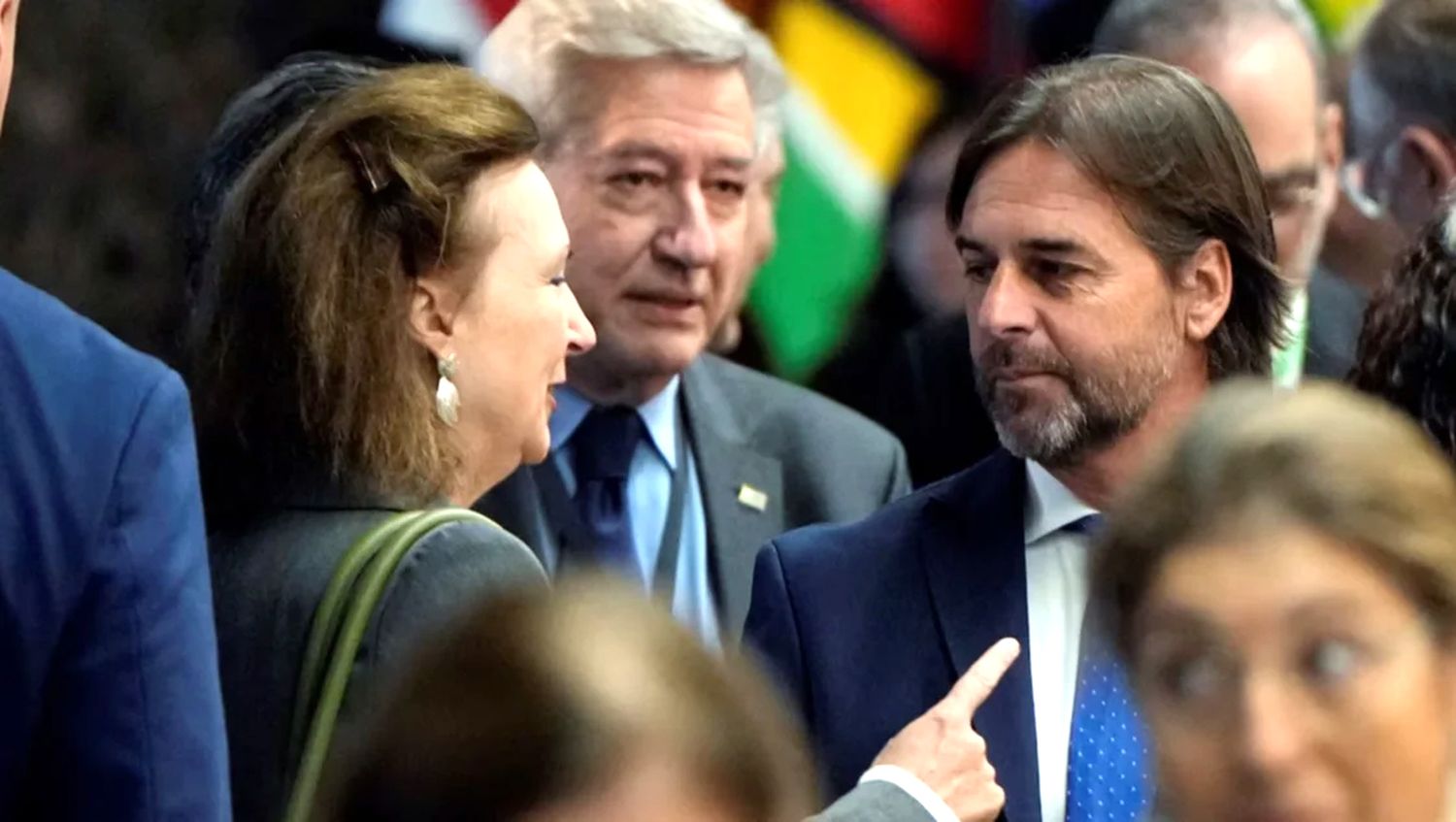 Diana Mondino y Luis Lacalle Pou. Fotos: TN
