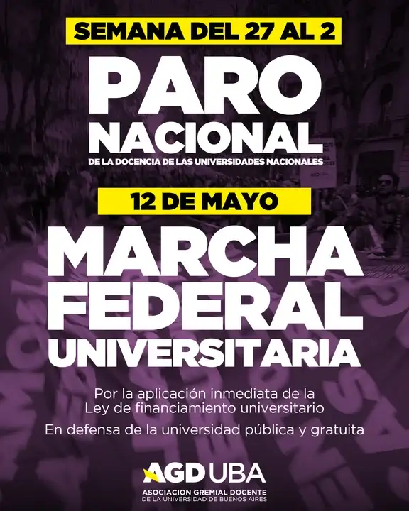 Paro general y Marcha Universitaria