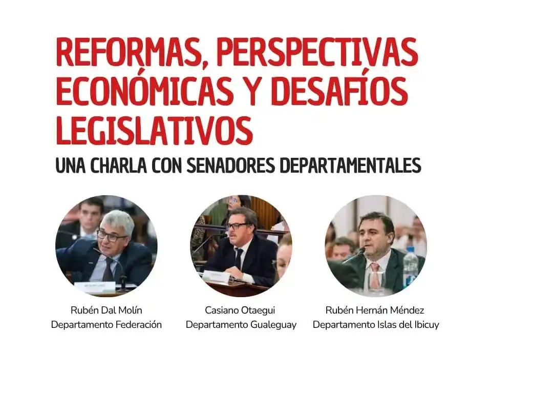Reformas, perspectivas económicas y desafíos legislativos: senadores visitan Gualeguay