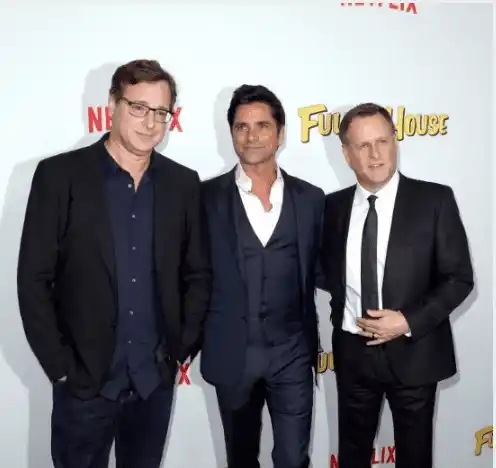 Bob Saget, John Stamos y Dave Coulier. Foto AFP