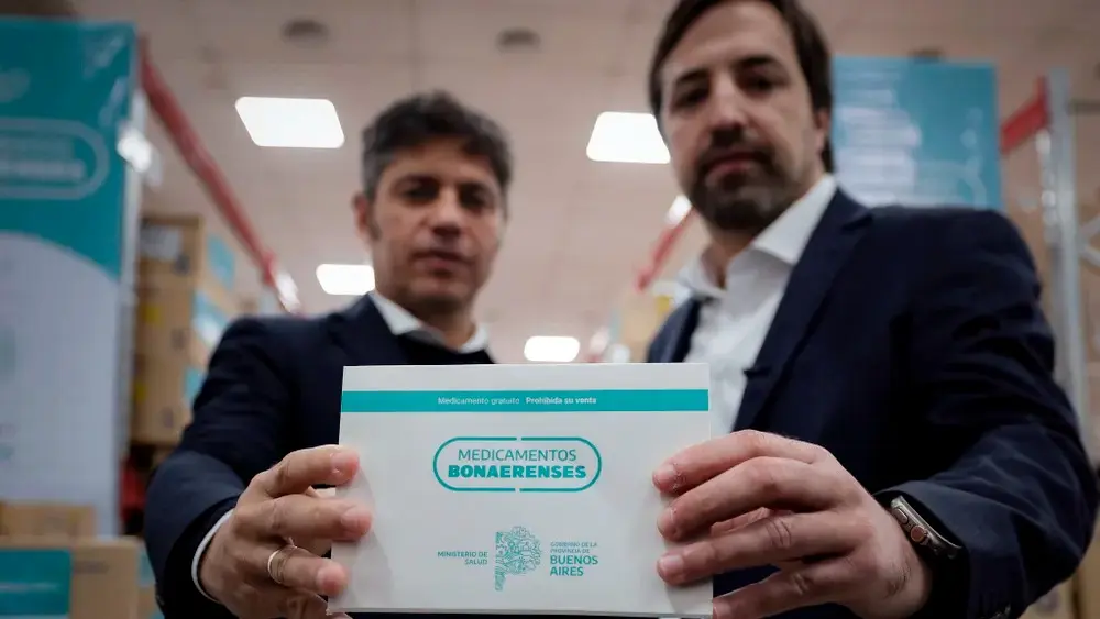 El gobernador Axel Kicillof con el ministro Nicolás Kreplak.