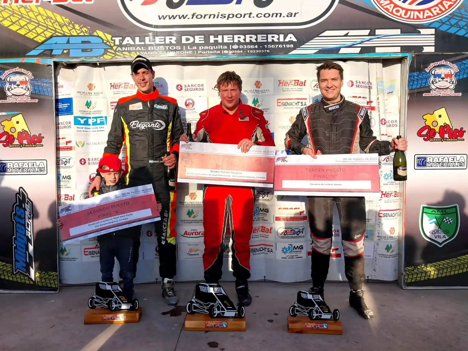 El podio de la final A