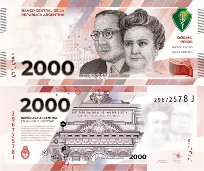 Nuevo billete de $ 2.000: quiénes fueron los médicos Cecilia Grierson y Ramón Carrillo
