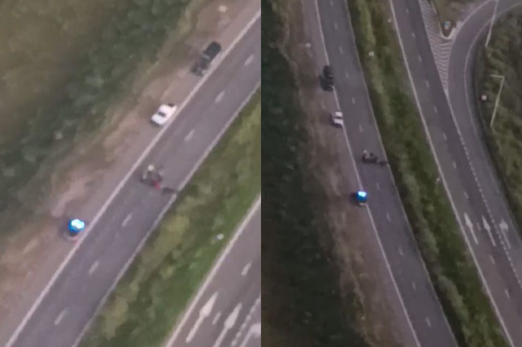 El sector del siniestro visto desde el aire. Crédito: seguidores de Radio Rafaela