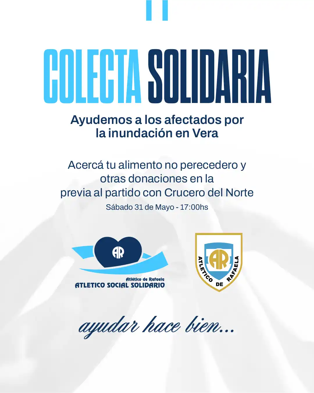 MAÑANA ANTES DEL PARTIDO ACERCA TU AYUDA