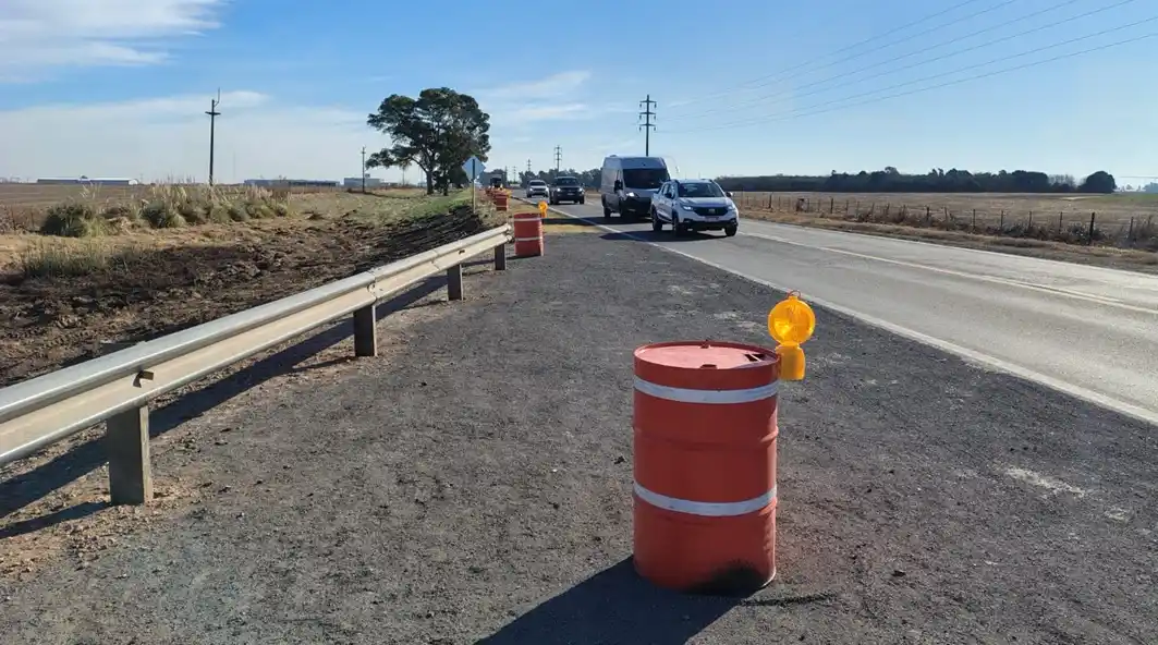 Comenzaron los trabajo debajo de la ruta nacional 8.