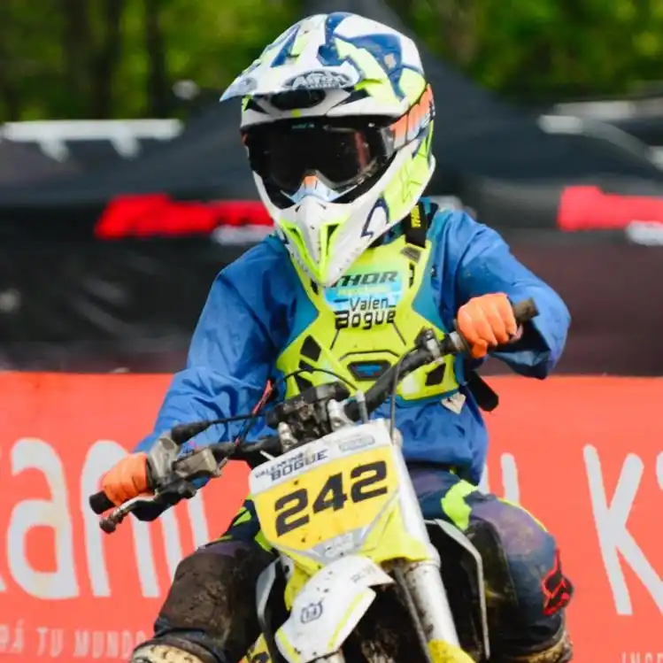 Valentino Bogue subió al podio en la séptima fecha del Campeonato Argentino de Motocross