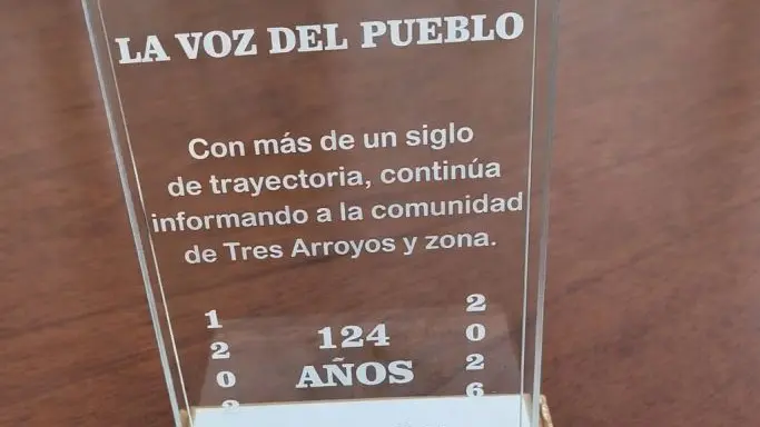 Placa de recoconocimiento para el diario La Voz del Pueblo