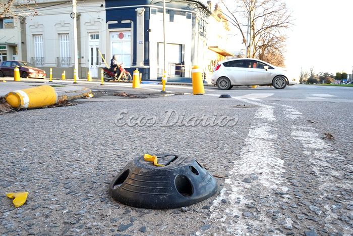 Destrozos. En la intervención de la esquina de 58  y 63
