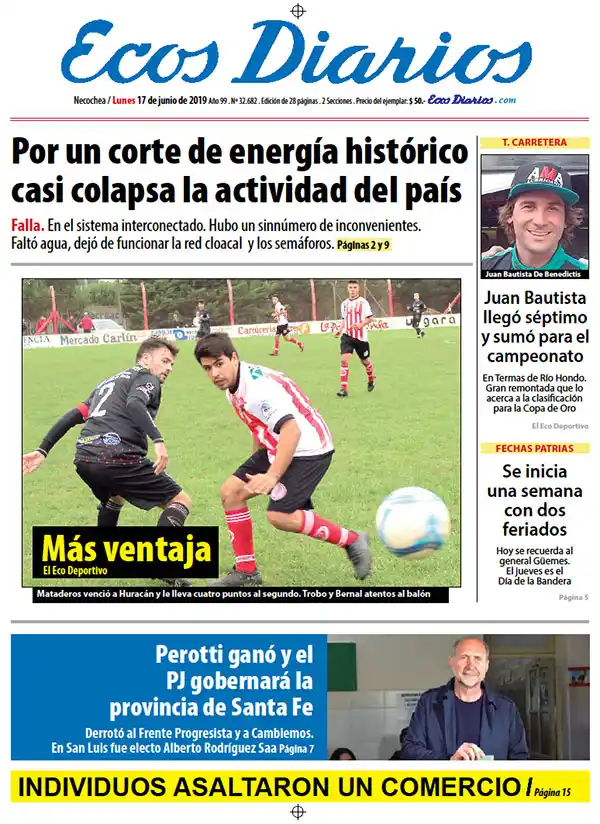 Tapa del 17 de junio de 2019